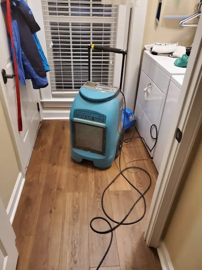 Commercial dehumidifier deployed for Flood Damage Cleanup in East Foothills